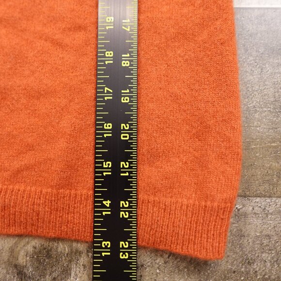 Simply Cashmere Sweater Women’s Small Orange Crew Neck 100% Cashmere - Picture 4 of 7